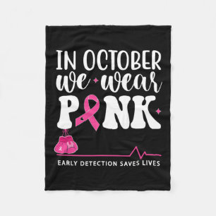Borstkankerbewustzijn In Oktober Dragen We Roze Fleece Deken