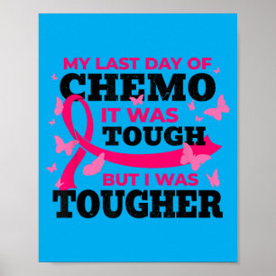 Borstkankerbewustzijn Laatste Dag van Chemo Kanker Poster