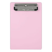 Borstkankerbewustzijn lichtroze effen kleur mini klembord (Voorkant)