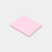 Borstkankerbewustzijn lichtroze effen kleur post-it® notes (Schuin)