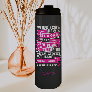 Borstkankerbewustzijn   Monogram Tumbler Thermosbeker