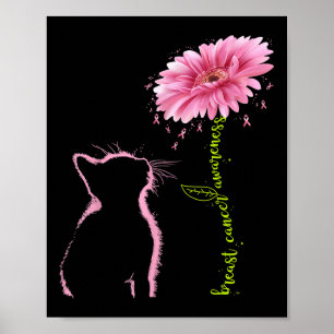 Borstkankerbewustzijn Roze lint Daisy Flower C Poster