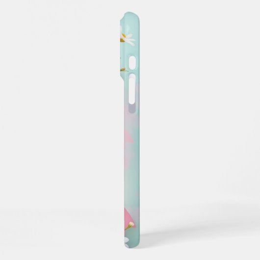 Borstkankerbewustzijn Roze linten en margrieten iPhone Hoesje (Linkerkant)