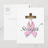borstkankerbewustzijn sterkte briefkaart (Voorkant / Achterkant)