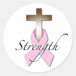 borstkankerbewustzijn sterkte ronde sticker