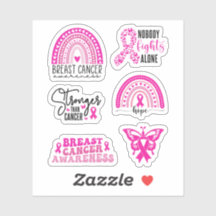 Borstkankerbewustzijn Sticker Pack Roze lint