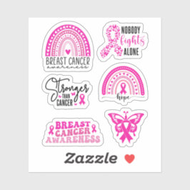 Borstkankerbewustzijn Sticker Pack Roze lint