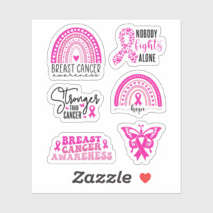 Borstkankerbewustzijn Sticker Pack Roze lint