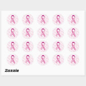 Borstkankerbewustzijn Sticker - roze lint (Vel)