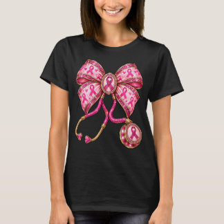 Borstkankerbewustzijn verpleegster In oktober drag T-shirt