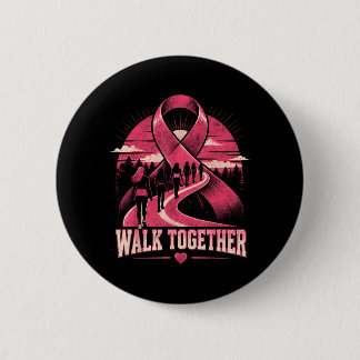 Borstkankerbewustzijn Wandel Samen Roze Lint Ronde Button 5,7 Cm