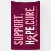 borstkankersteun hoop genezen Banner Grote Teken (Verticaal)