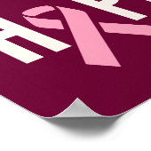 borstkankersteun hoop genezen Poster Prints Teken (Hoek)