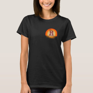 Borstkaspleister R Minimalistische Retro Sunset T-shirt