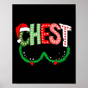 Borstnoten die kastanjes matchen Funny Kerstmis Ko Poster