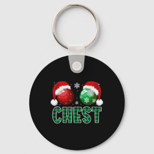 Borstnoten Kerstplezier Matching Paar Kastanjes Sleutelhanger