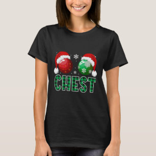 Borstnoten Kerstplezier Matching Paar Kastanjes T-shirt