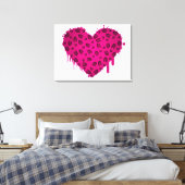 borstomp hart canvas afdruk (Insitu (Slaapkamer))