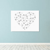 borstomp hart canvas afdruk (Insitu (Houten vloer))