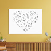 borstomp hart canvas afdruk (Insitu (Woonkamer))