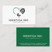 borstomp hart visitekaartje (Voorkant / Achterkant)