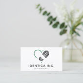 borstomp hart visitekaartje (Staand voorkant)