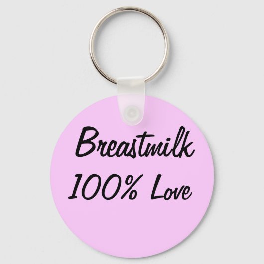 Borstvoeding = 100% liefde sleutelhanger (Voorkant)