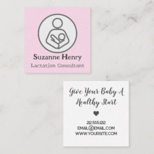 Borstvoeding Consultant: borstvoeding Baby Vierkante Visitekaartje