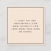 Borstvoeding Consultant: borstvoeding Zwart Lijst Vierkante Visitekaartje (Achterkant)