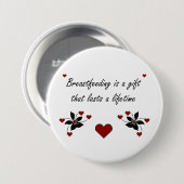 Borstvoeding is een cadeau ronde button 7,6 cm (Voorkant /achterkant)