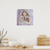 Borstvoeding moeder en baby poster (Keuken)