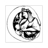 Borstvoeding Moeder Godin Rubberstempel (Afrduk)