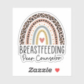 Borstvoeding Peer Counselor Rainbow Borstvoeding Sticker (Vel)