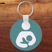 Borstvoeding Pictogram - Mauve Sleutelhanger (Voorkant)