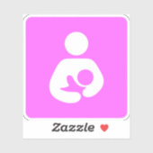 Borstvoeding / Verpleegsymbool (roze) Sticker (Vel)