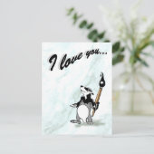 Bortel de badger - Ik hou van je Briefkaart (Staand voorkant)