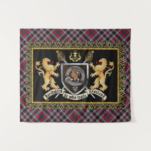 Borthwick Clan Badge & Motto w/Lions Wandkleed