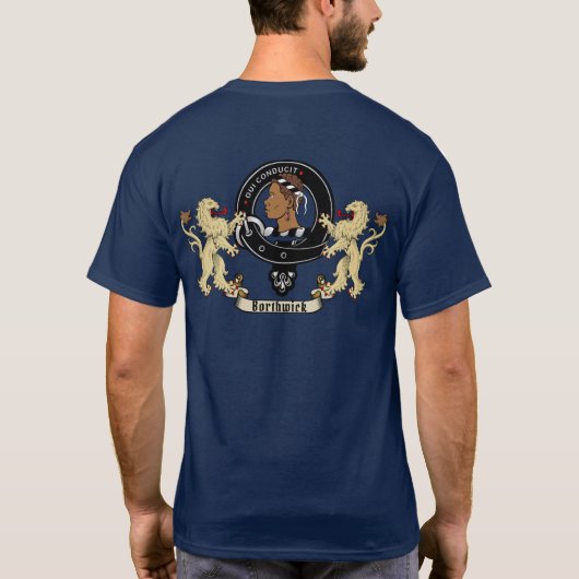 Borthwick Clan Badge & Tartan T-shirt (Achterkant)