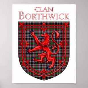Borthwick Tartan Scottish Play Lion Rampant Poster