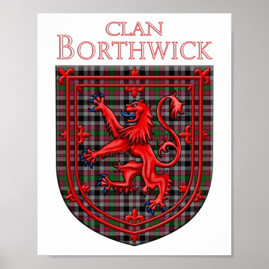 Borthwick Tartan Scottish Play Lion Rampant Poster (Voorkant)