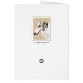 Borzoi (Argent Brindle) Peinture Chien Art origina (Dos)