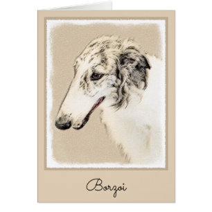 Borzoi (Argent Brindle) Peinture Chien Art origina