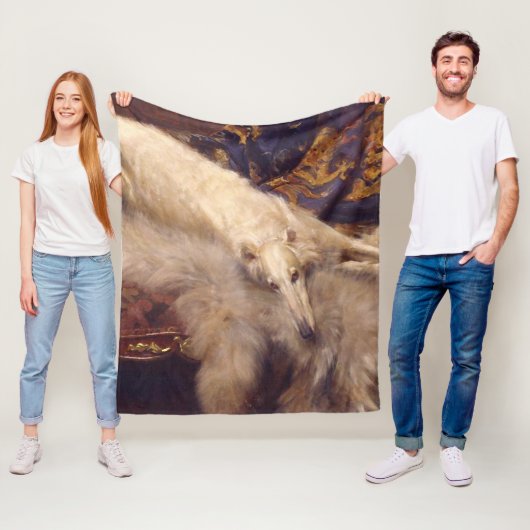 Borzoi Art Fleece Blanket Deken (In situ)