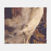 Borzoi Art Fleece Blanket Deken (Voorkant (Horizontaal))