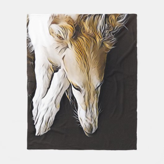 Borzoi Art Fleece Throw (Voorkant)