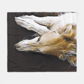 Borzoi Art Fleece Throw (Voorkant (Horizontaal))