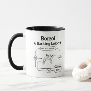 Borzoi-blaffenlogica Fun hondeneigenaar Sarcasme Mok