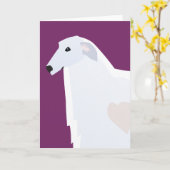Borzoi Breed Sjabloon Design (Gele Bloem)