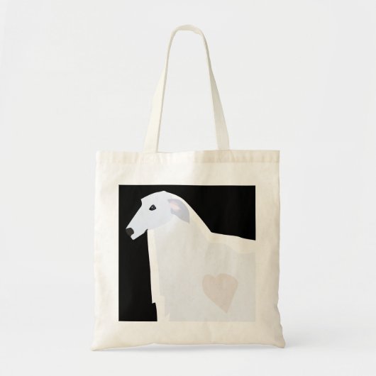 Borzoi Breed Sjabloon Design Tote Bag (Voorkant)