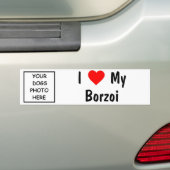Borzoi Bumpersticker (Op auto)